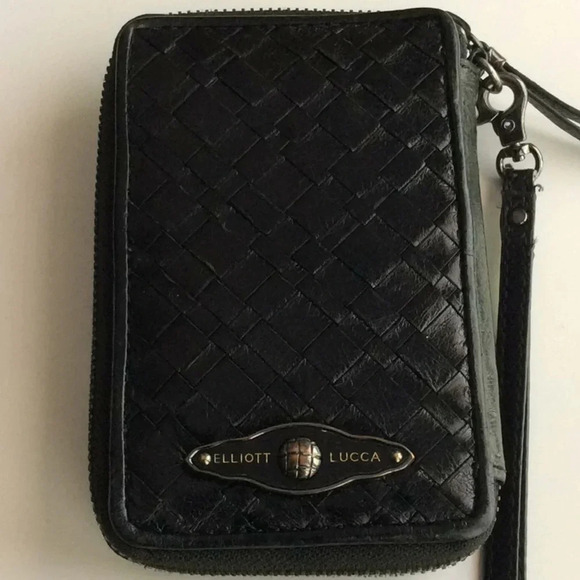 Elliott Lucca Genuine Leather Wristlet Wallet - Picture 1 of 7